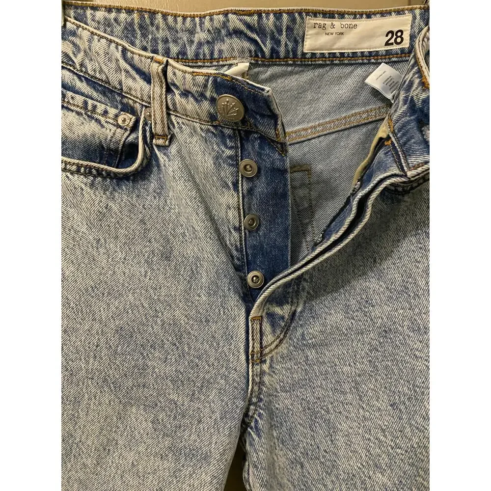 Rag & Bone Maya High Rise Ankle Slim Jeans US 28 Belmar Blue Rigid Denim
